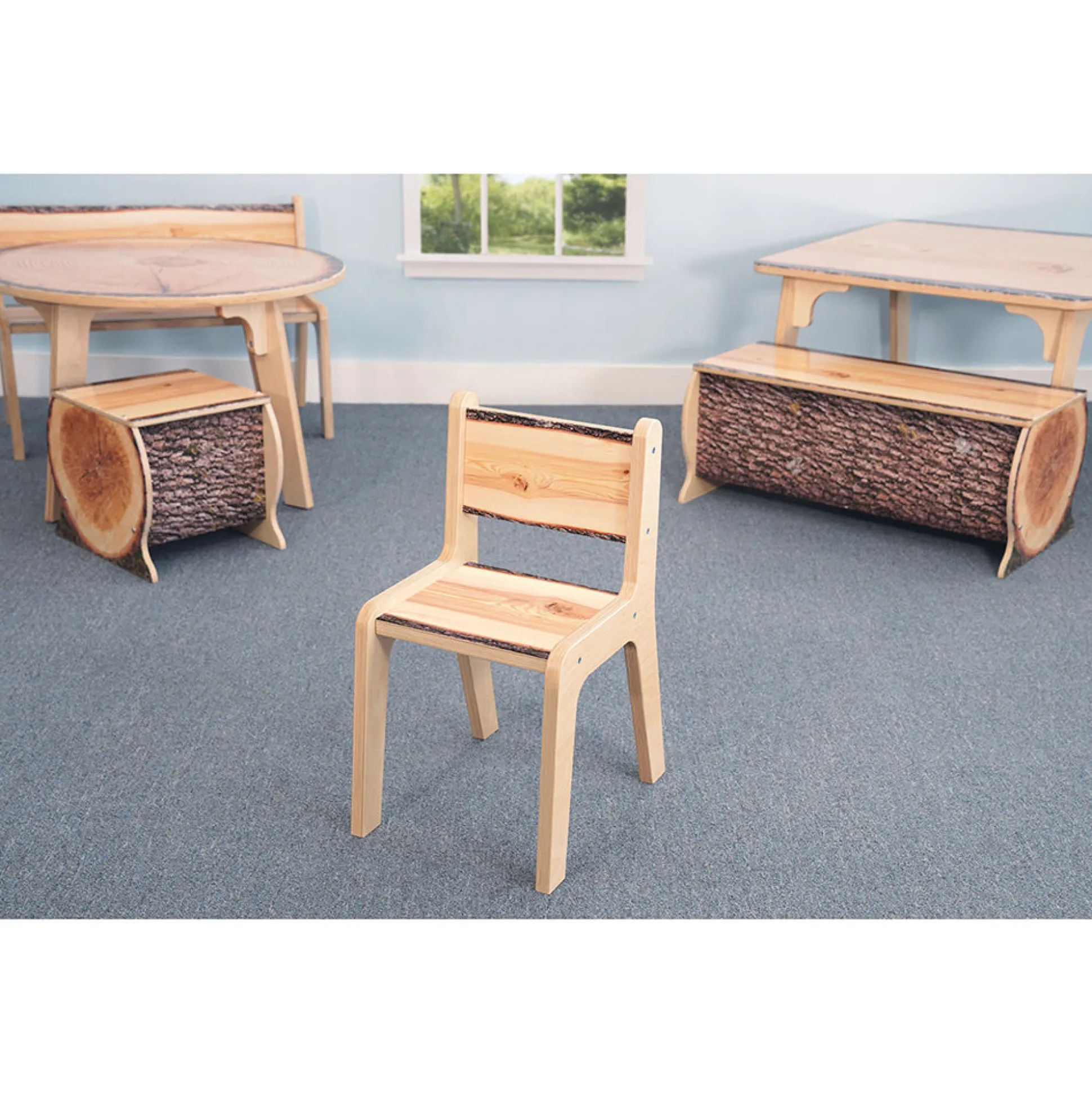 Nature View Live Edge Chair | 14" High Nature-Inspired Seating