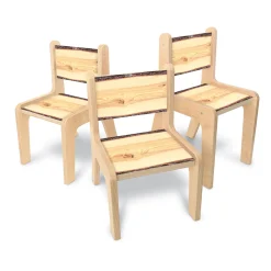 Nature View Live Edge Chair | 10" High Nature-Inspired Classroom Seating for Early Learners