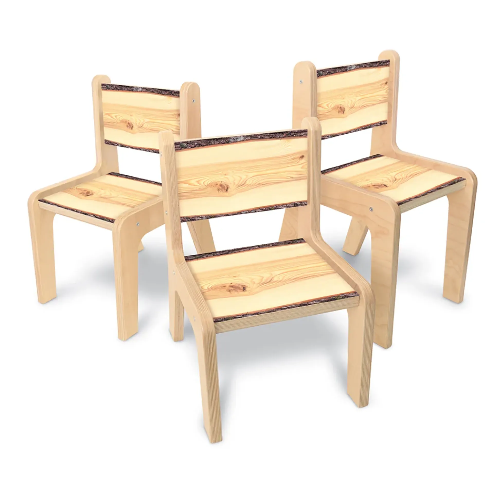 Nature View Live Edge Chair | 10" High Nature-Inspired Classroom Seating for Early Learners