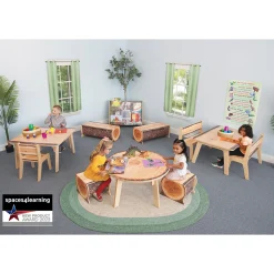 Nature View Live Edge Rectangle Activity Table | 18" High Nature-Inspired Classroom Table