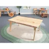 Nature View Live Edge Rectangle Activity Table | 22" High Nature-Inspired Classroom Table