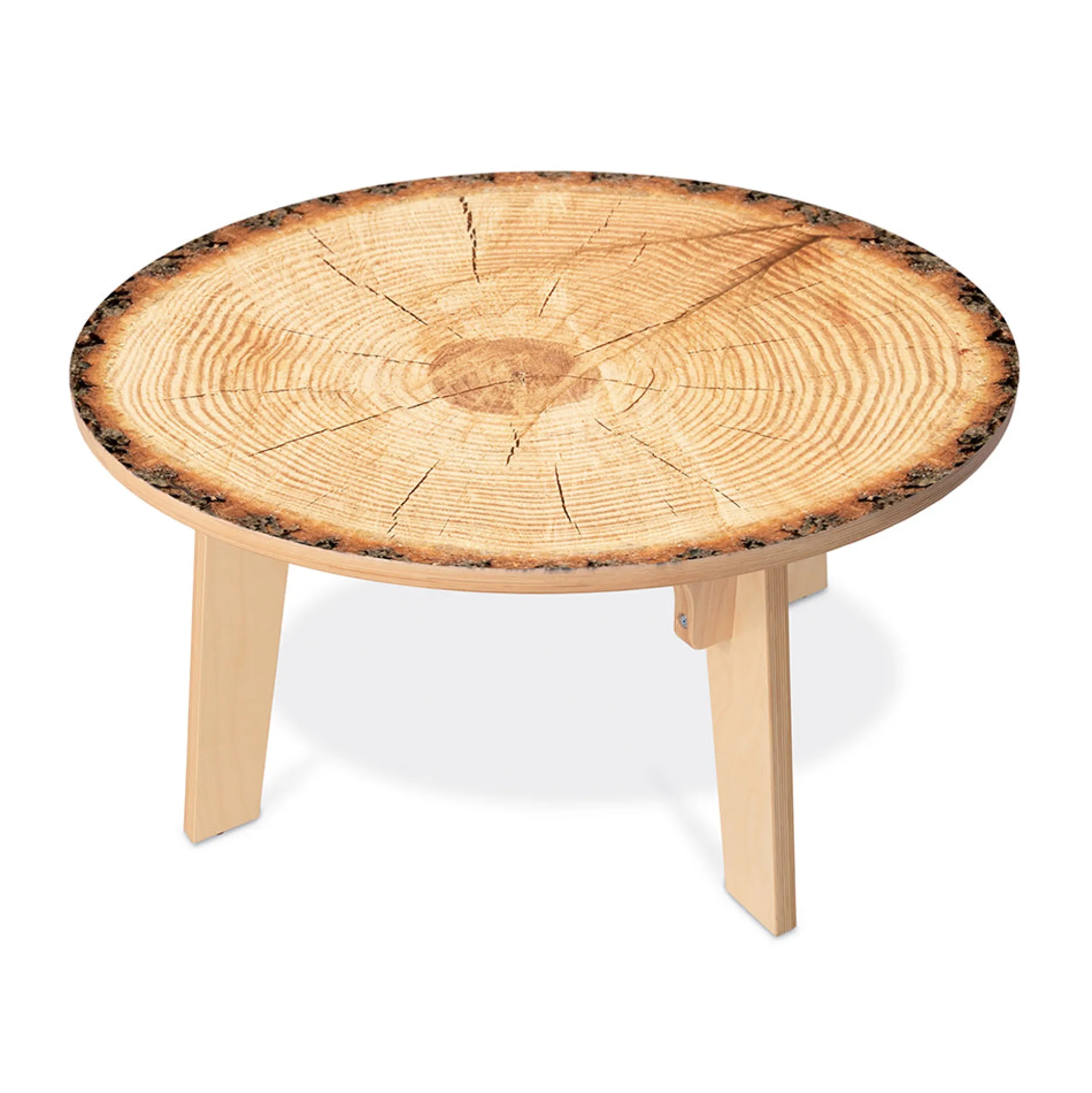 Nature View Live Edge Round Activity Table | 18" High Nature-Inspired Classroom Table