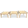 Nature View Live Edge Square Activity Table | 22" High Antimicrobial Nature-Inspired Classroom Table