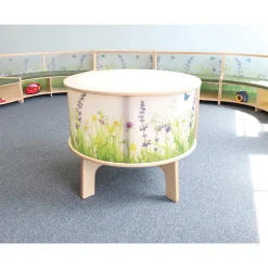 Nature View Radiant LED Light Table | Round Sensory Exploration Table with Side Panels