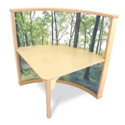Nature View Serenity Pod | Quiet Learning Pod Desk with Woodland Scene