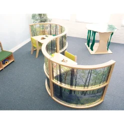 Nature View Serenity Pod | Quiet Learning Pod Desk with Woodland Scene