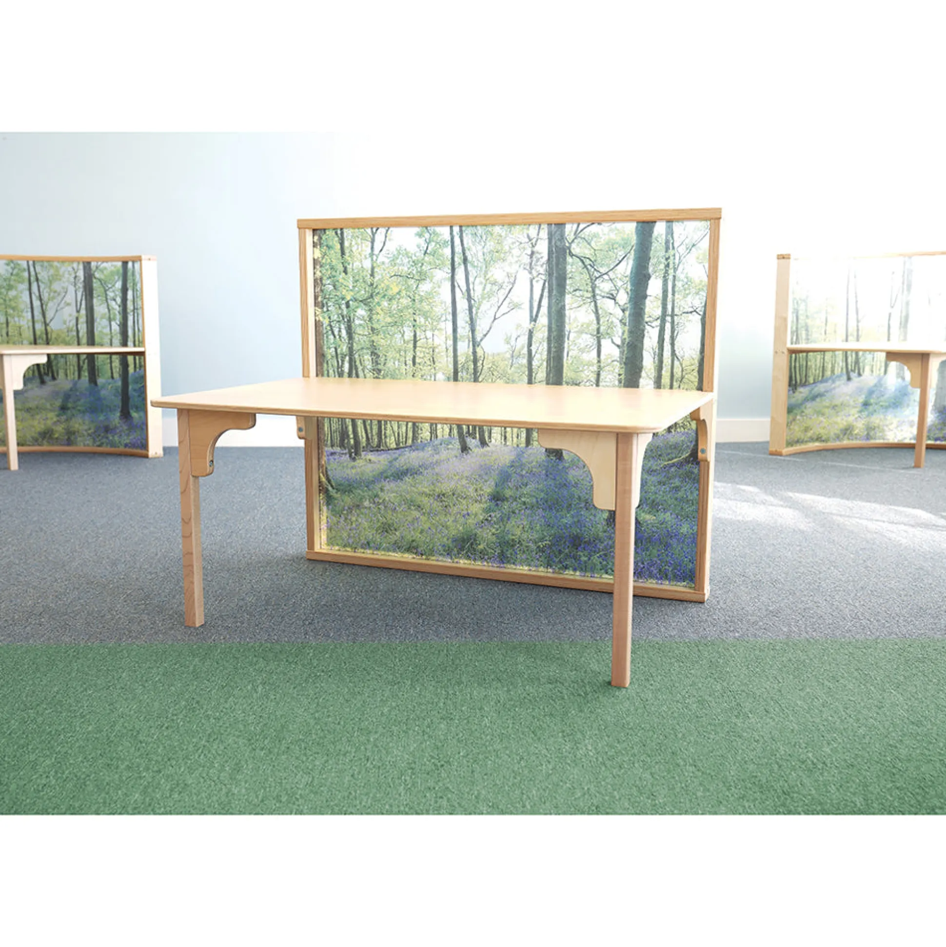 Nature View Serenity Table | Nature-Inspired Activity Table with Woodland Scene