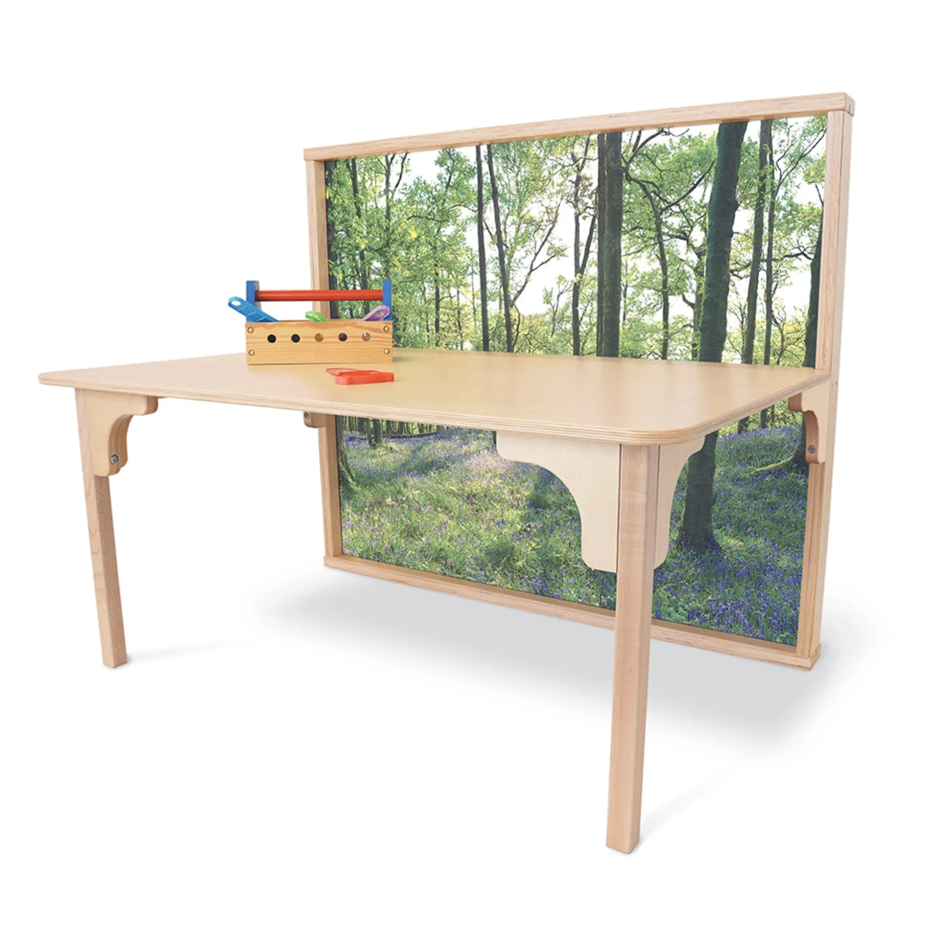 Nature View Serenity Table | Nature-Inspired Activity Table with Woodland Scene