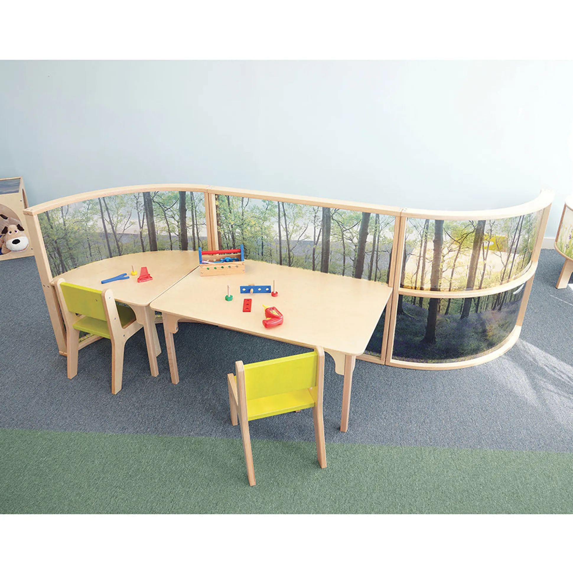 Nature View Serenity Table | Nature-Inspired Activity Table with Woodland Scene