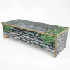 Nature View Stone Wall Bench | 10" High Nature-Themed Classroom Bench | Realistic Garden Stone Design