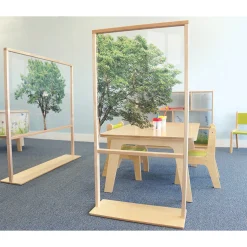 Nature View 25" Tree Acrylic Classroom Partition | Reversible Floor Divider