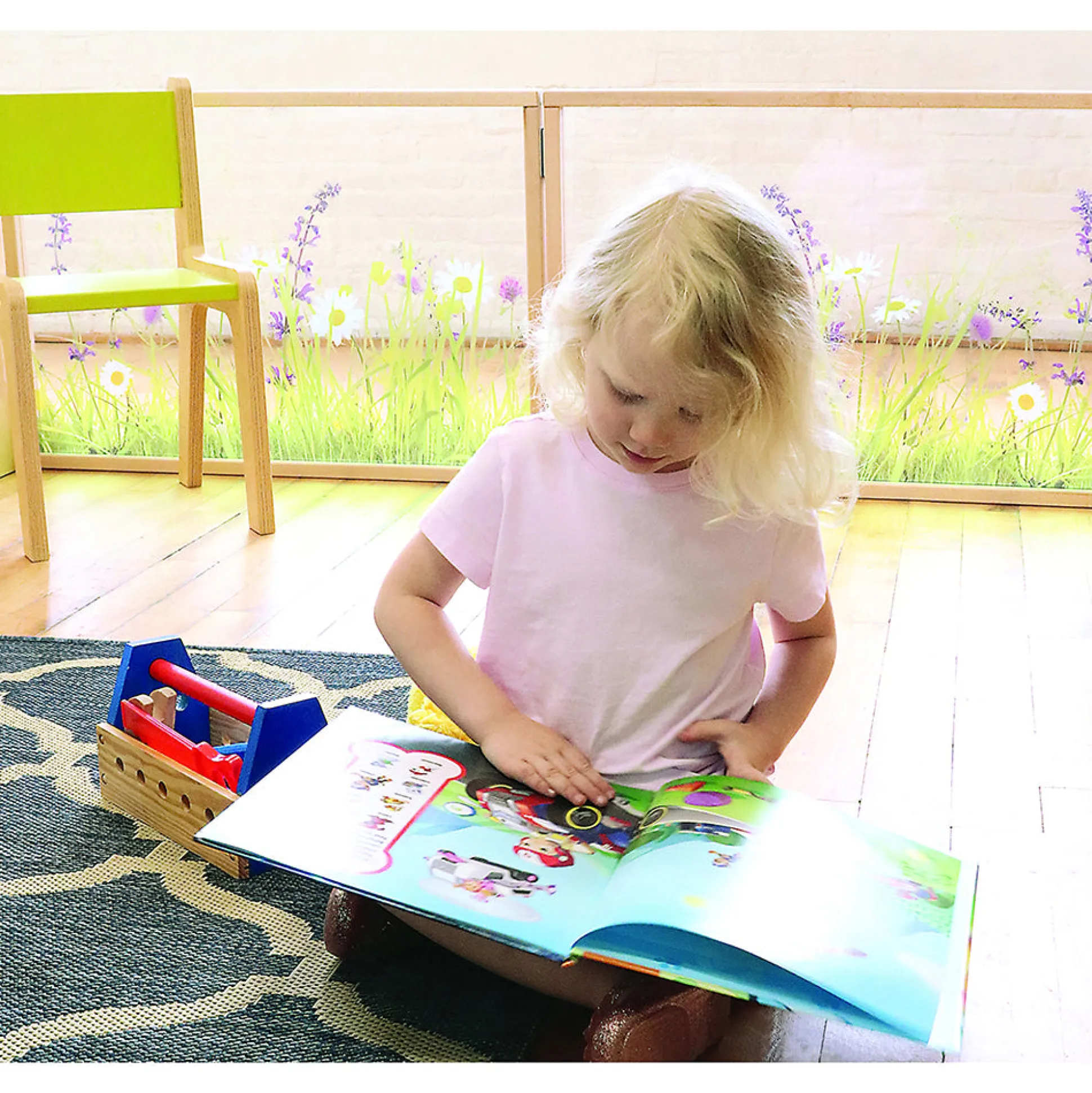 Nature View 24x36 Toddler Divider Panel | Safe Acrylic Back & Rounded Edges