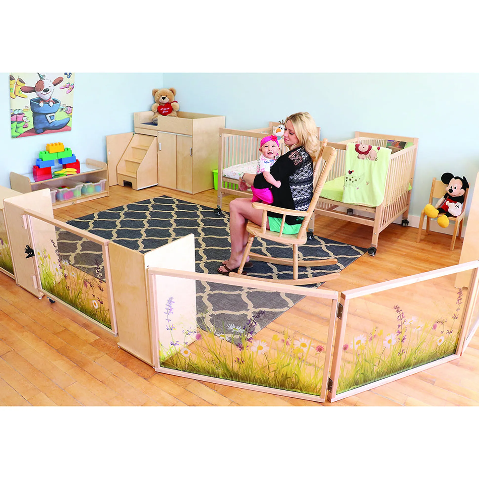 Nature View 24x36 Toddler Divider Panel | Safe Acrylic Back & Rounded Edges