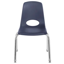 14" Navy Stack Chairs | Set of 2 | Durable Preschool Classroom Seating