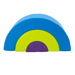 Nested Rainbow Arches | 3-Piece Foam Climber, Crawl-Through & Rocker Playset