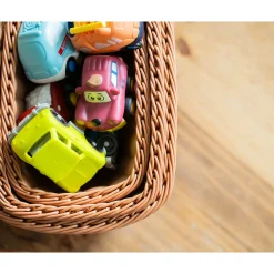 Nesting Plastic Wicker Baskets - Set of 3
