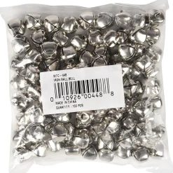 Nickel Jingle Bells | Craft, Counting & Lacing Bells with Eyelets | Set of 100