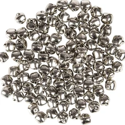 Nickel Jingle Bells | Craft, Counting & Lacing Bells with Eyelets | Set of 100