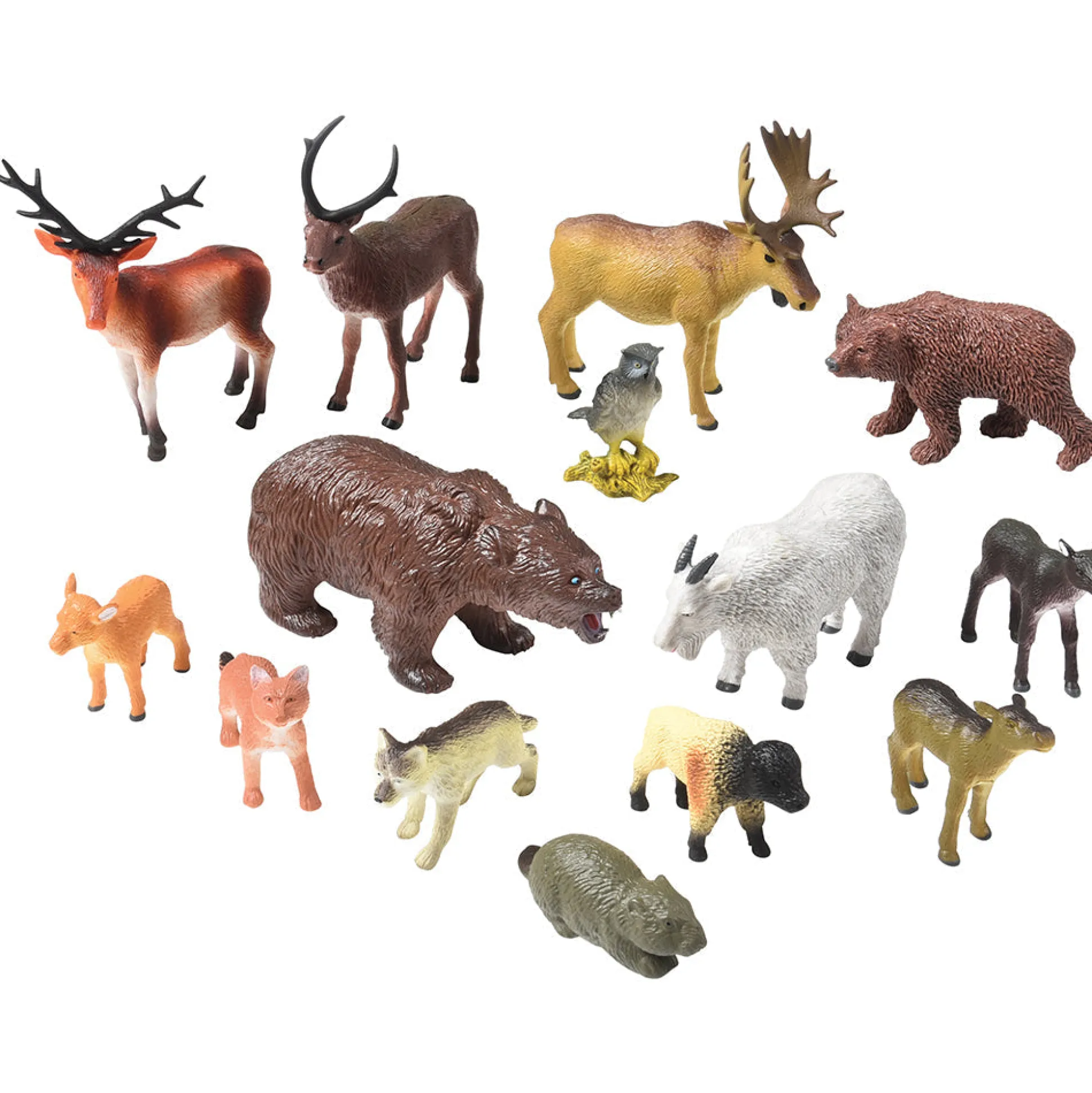 North American Forest Animals | 14 Piece Playset