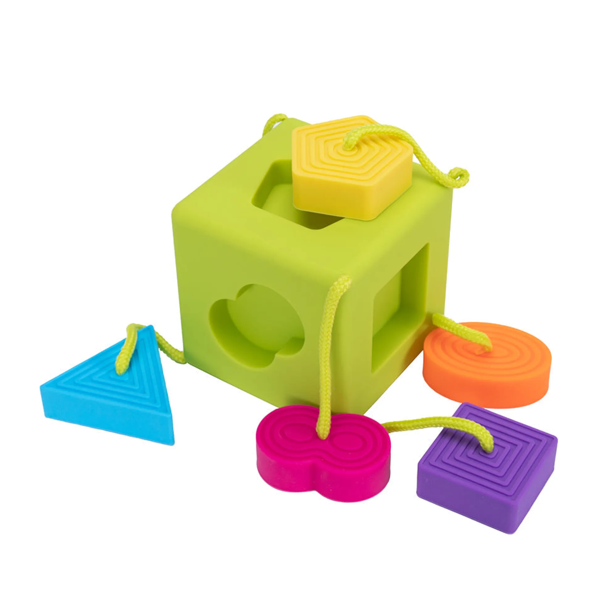 Oombee Cube Shape Sorter | Tactile Exploration Toy