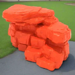4' Orange Boulder Climber | Realistic Rock Climbing Playground Equipment