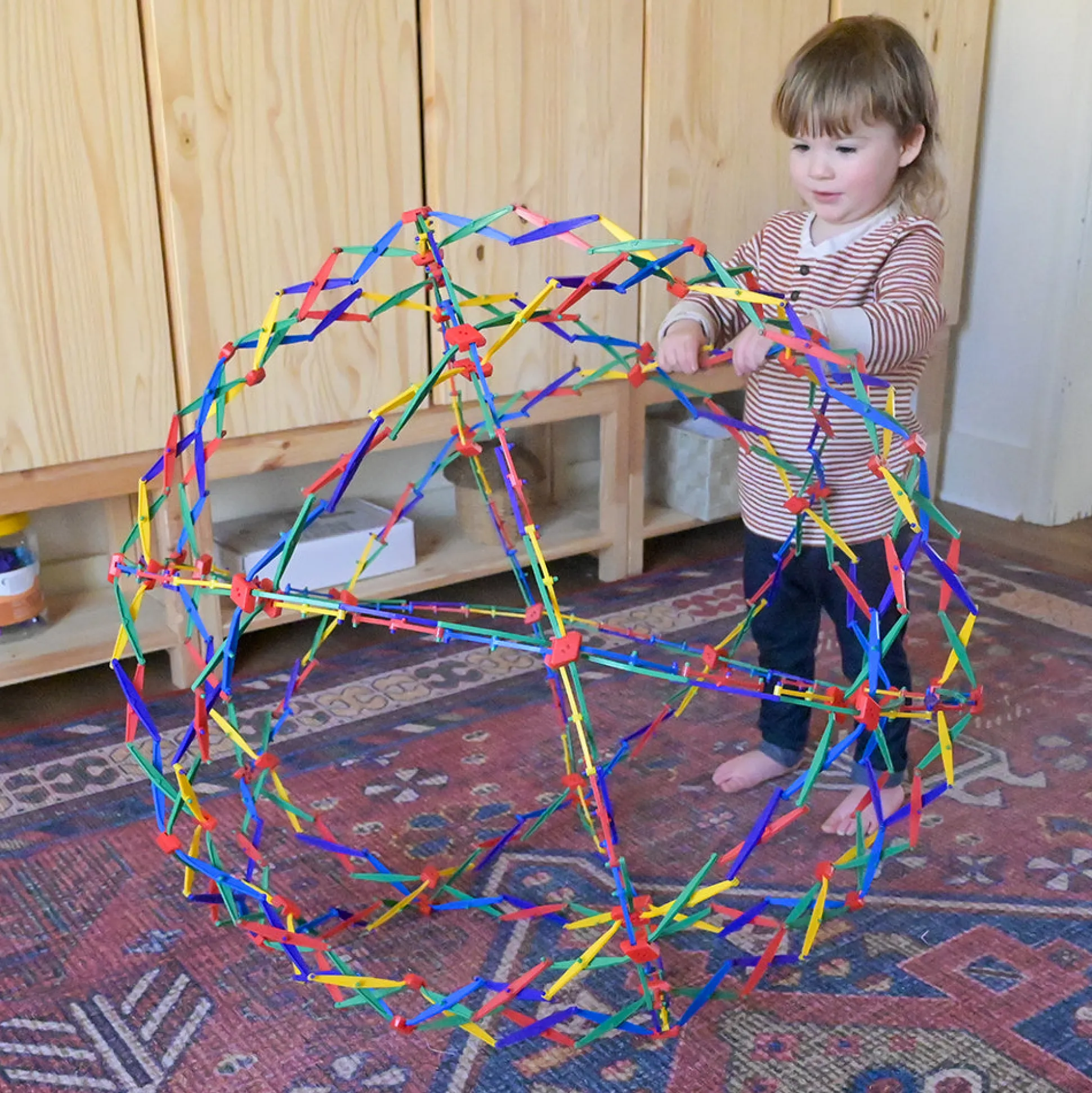 Original Rainbow Hoberman Sphere | Expanding Sensory Ball