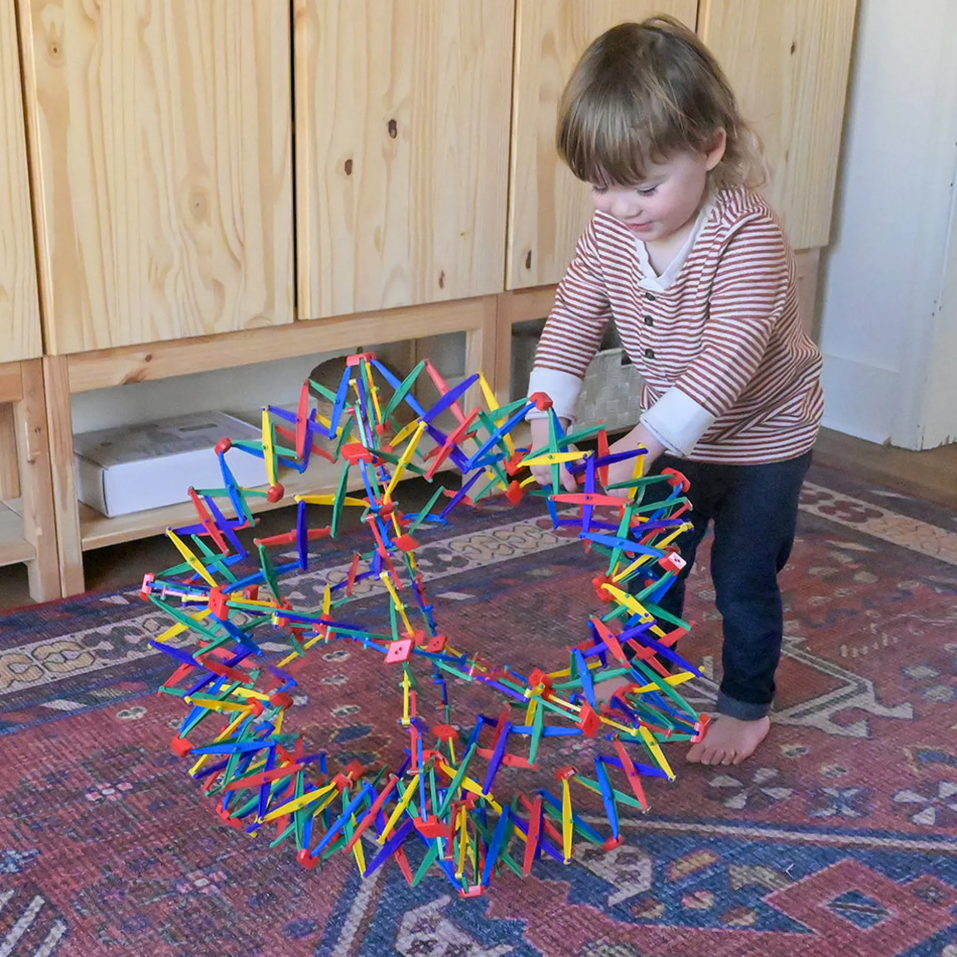 Original Rainbow Hoberman Sphere | Expanding Sensory Ball