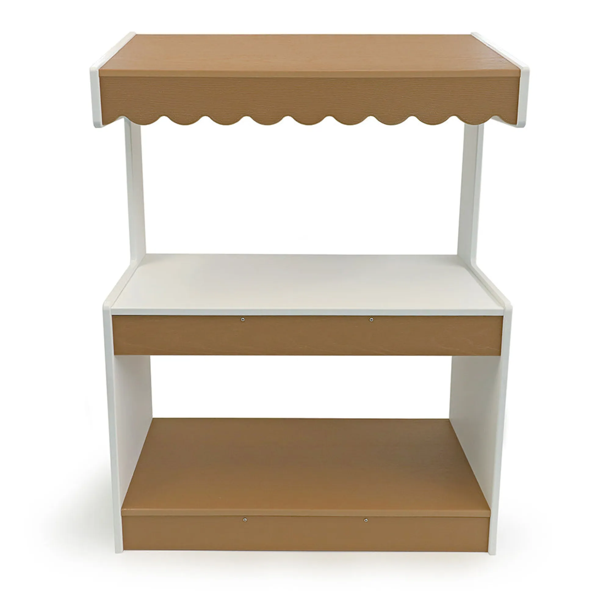 outdoorED™ Market Stand | Weather-Resistant Outdoor Pretend Play Stand with Awning & Storage Shelf