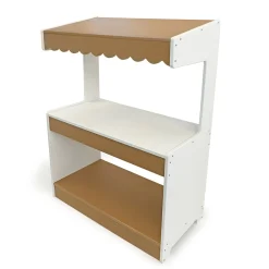 outdoorED™ Market Stand | Weather-Resistant Outdoor Pretend Play Stand with Awning & Storage Shelf