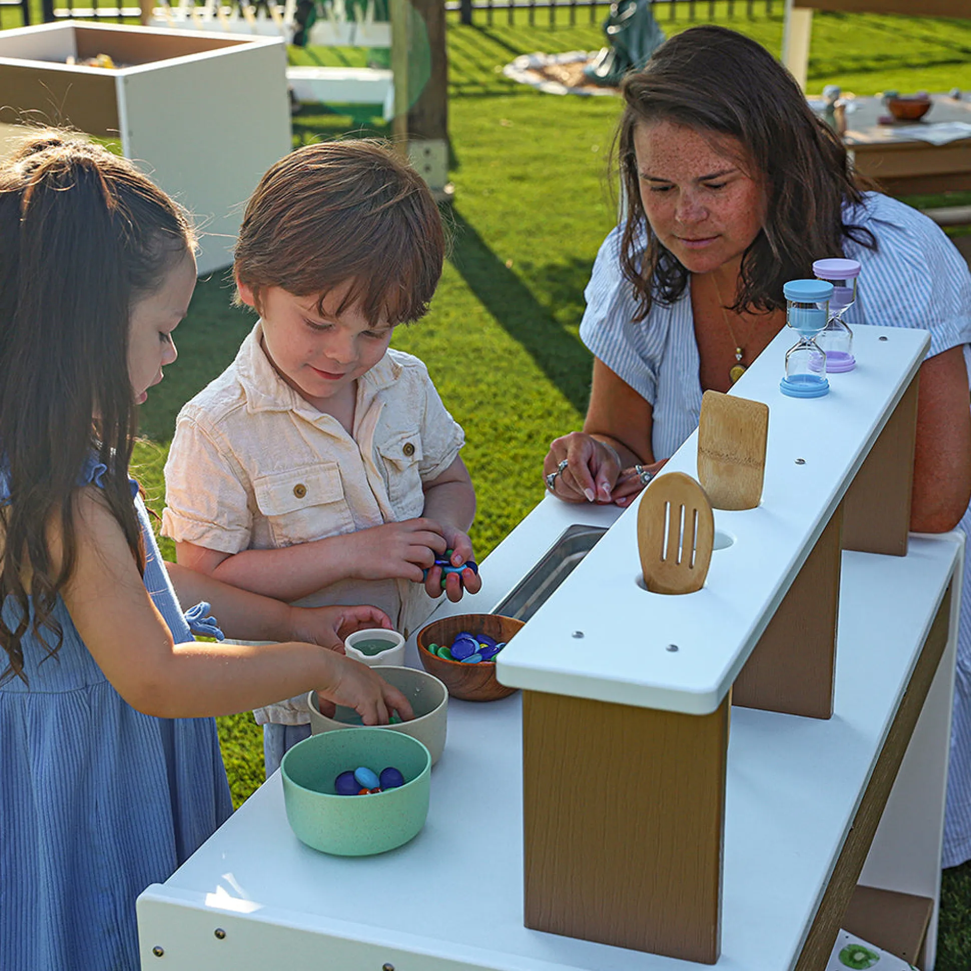 outdoorED™ Mud Kitchen | Weather-Resistant Outdoor Play Kitchen with Sink & Storage