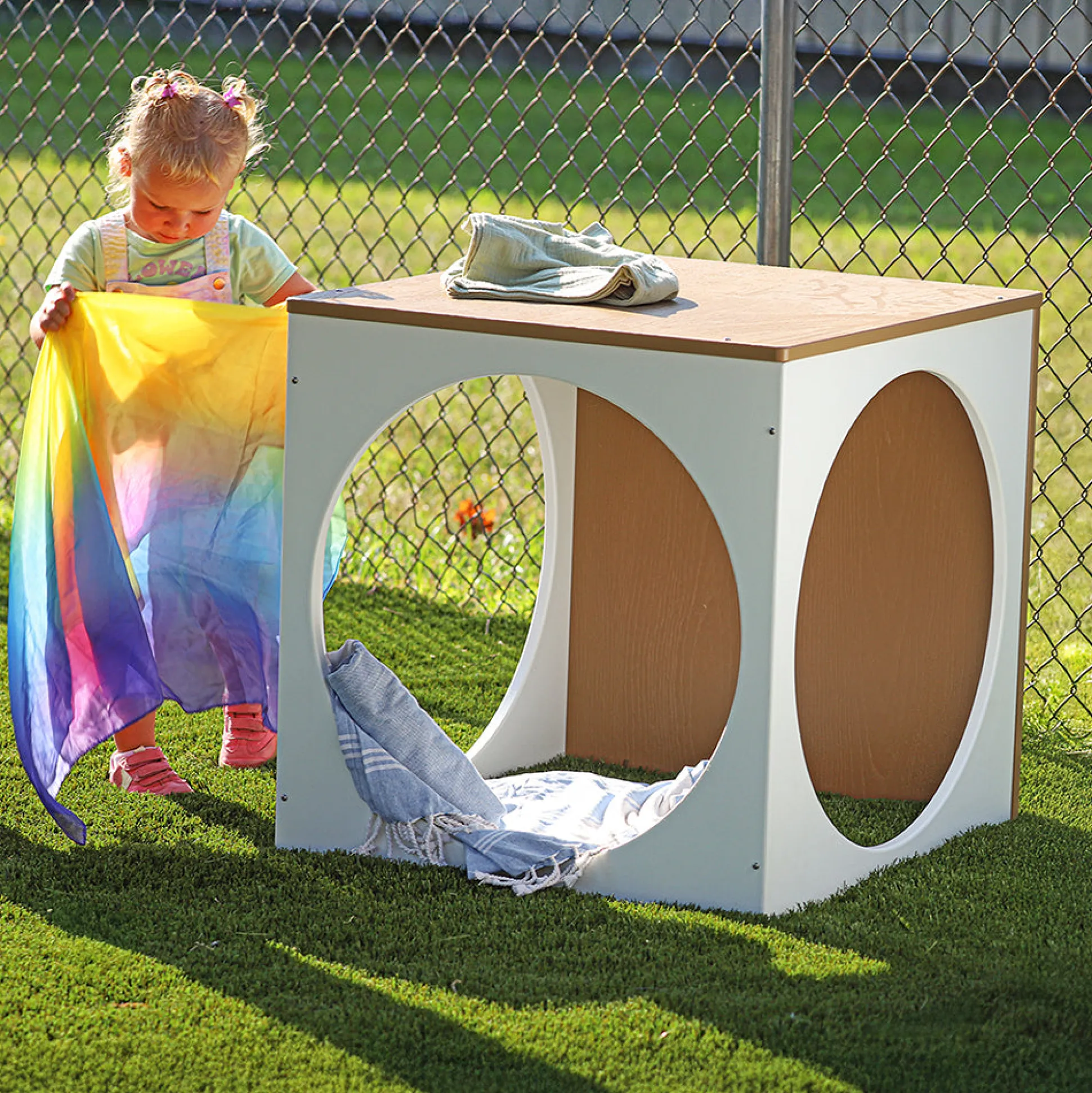 outdoorED™ Play House Cube | Weather-Resistant Outdoor Play Cube for Reading, Relaxation & Imaginative Play