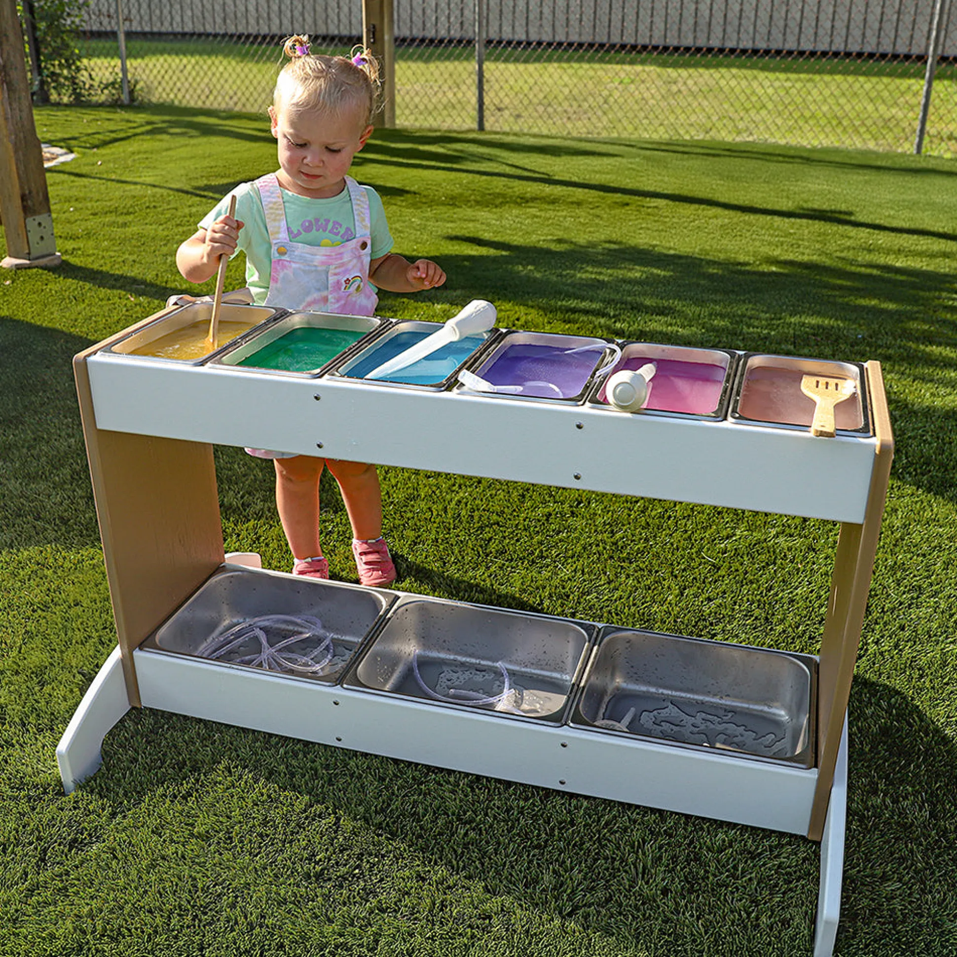 outdoorED™ Potion Station | Weather-Resistant Outdoor Mixing & Sensory Play Table with Stainless Steel Trays