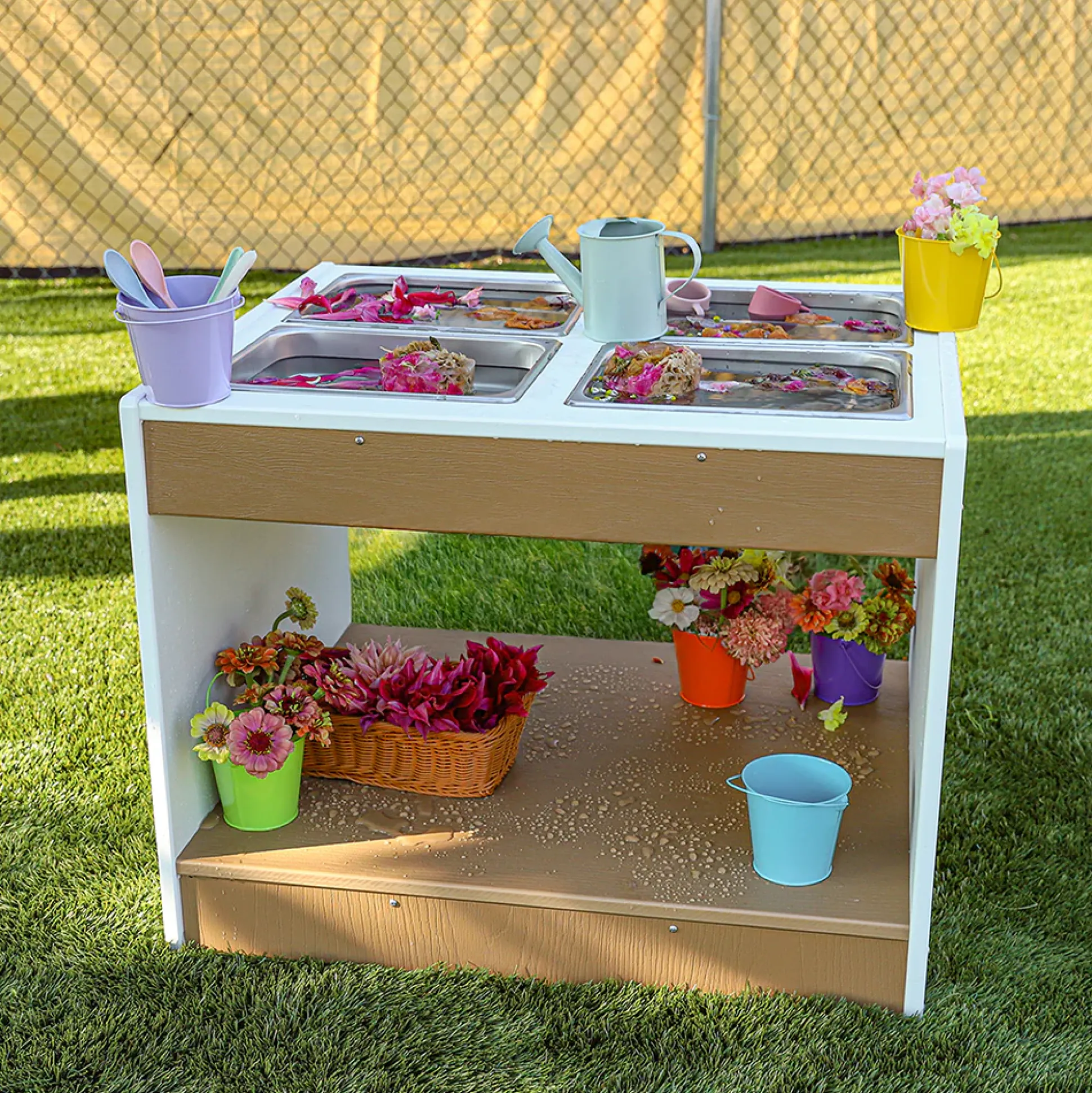 outdoorED™ Sensory Table | Weather-Resistant Outdoor Sensory Play Table with Trays & Storage