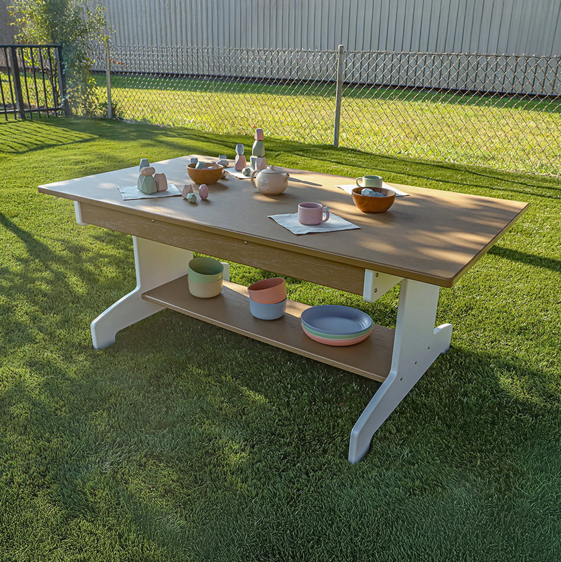 outdoorED™ Table | Weather-Resistant Outdoor Classroom Activity Table with Storage Shelf