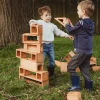 Outdoor Wooden Hollow Blocks | 24-Piece Eucalyptus Building Set