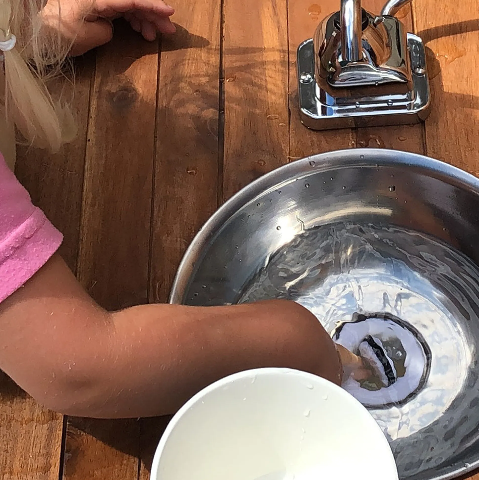 Outdoor Wooden Mud Kitchen with Double Sinks & Pumps | Eucalyptus Sensory Play Station