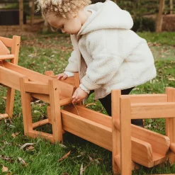 Outdoor Wooden Water Runway | Eucalyptus STEM Water Play Station