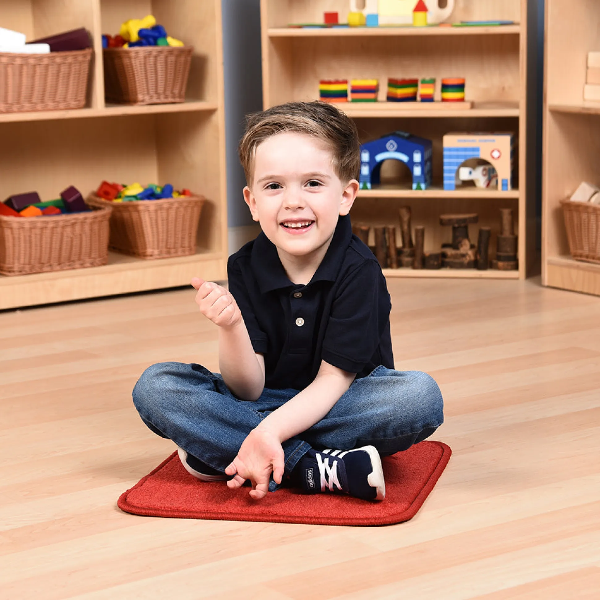 Oversized Classroom Carpet Squares | Jumbo 24-Piece Set with Stow-N-Go Tote