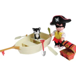 Paddywhack Lane® Pirate Treasure Hunt Playset | 8-Piece Pretend Adventure Set with Pirate Figure, Kitty & Accessories