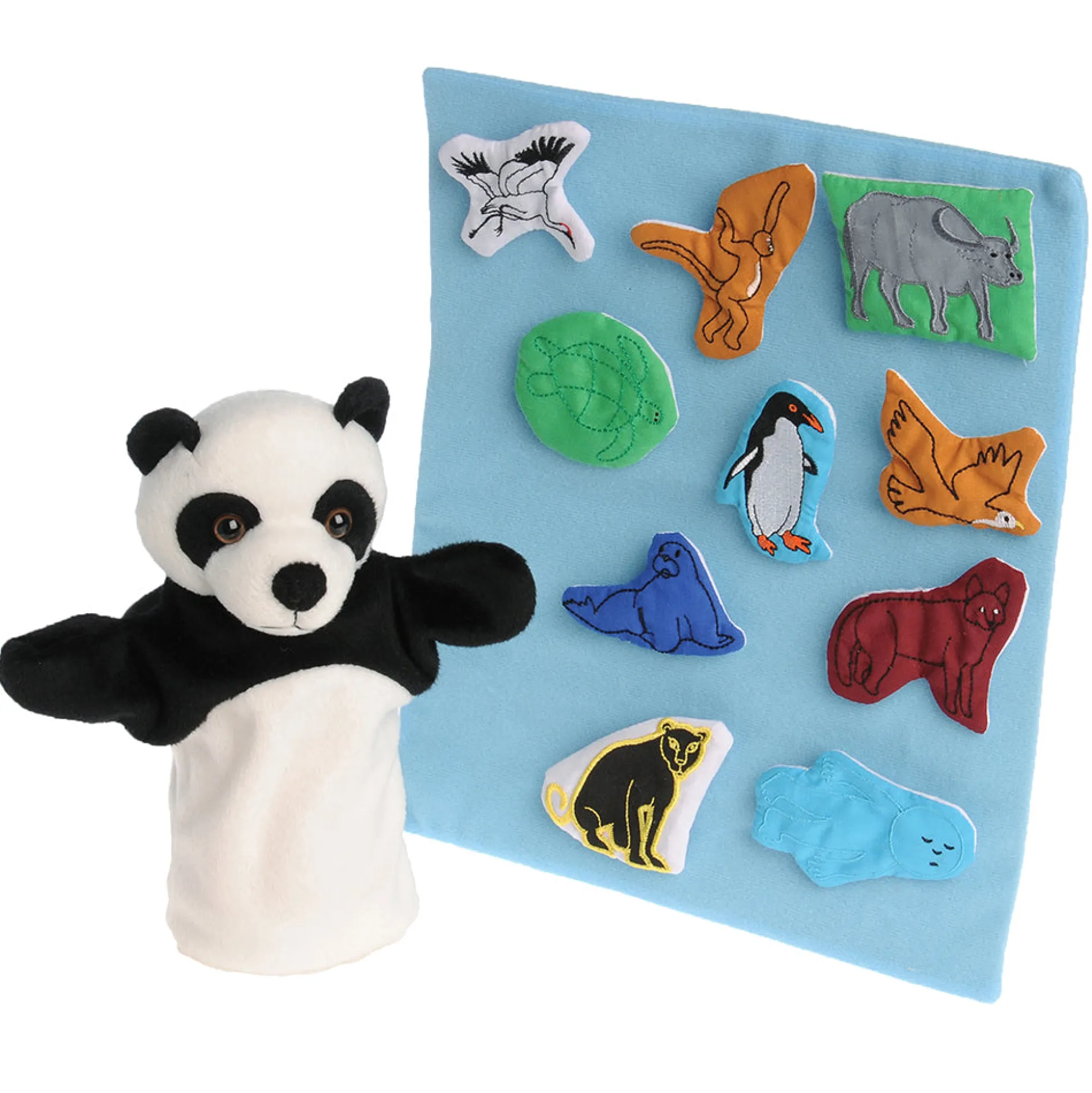 Panda Bear Puppet & 10-Piece Storytelling Props Set | Interactive Book Companion*