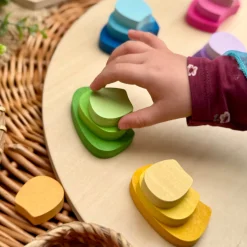 Pattern and Play Peacock Wooden Puzzle | Color Sorting, Patterning & Fine Motor Learning Toy