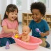 21-Piece Baby Doll Care Set | Bathtub, Bottles, Rattles, Food & More