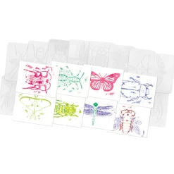 16-Piece Insect Rubbing Plates Set | Hands-On Texture Art & STEM Craft Kit