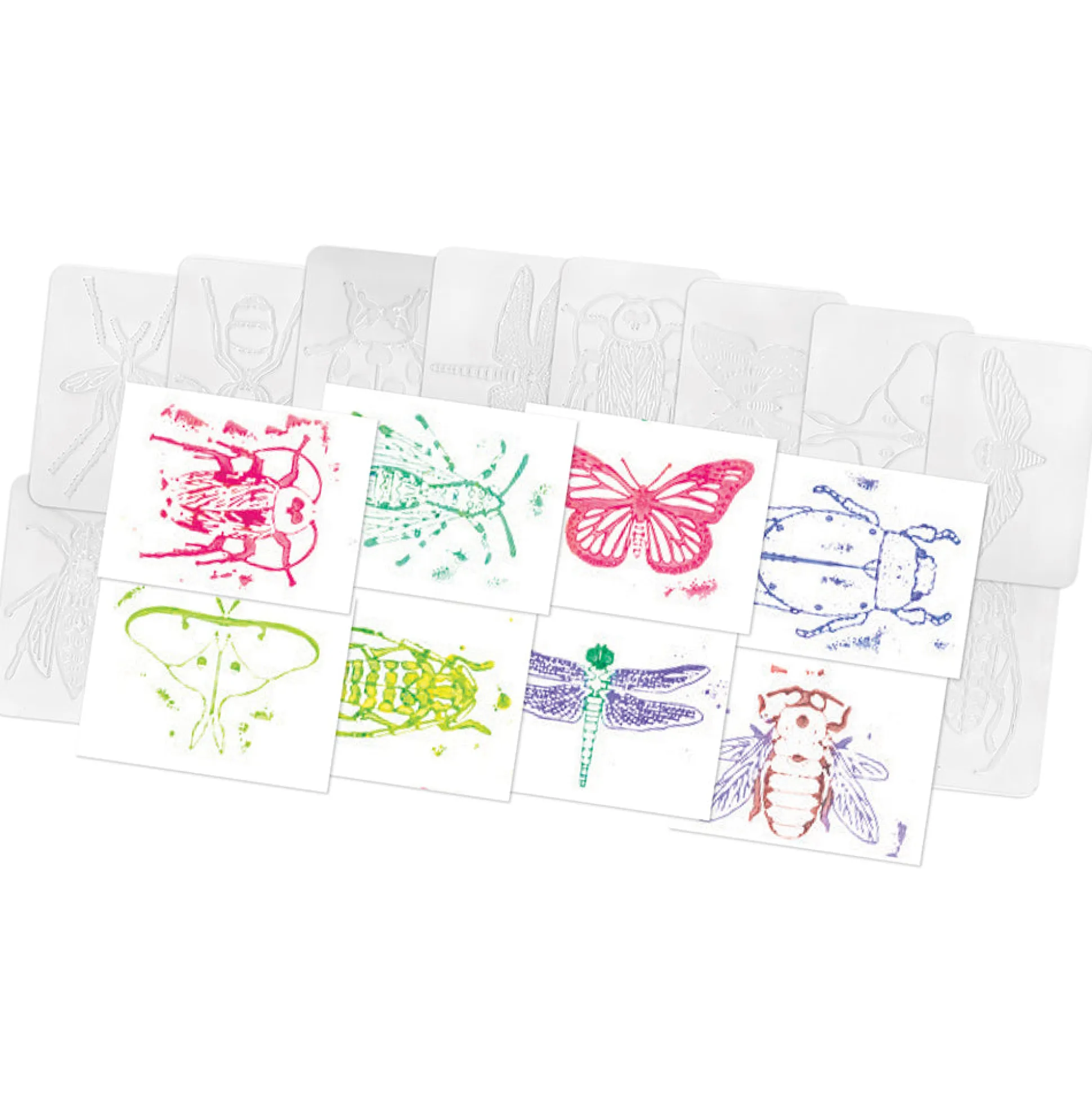 16-Piece Insect Rubbing Plates Set | Hands-On Texture Art & STEM Craft Kit