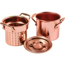 13-Piece Kids' Copper Plastic Cooking Play Set | Realistic Pretend Play Cookware