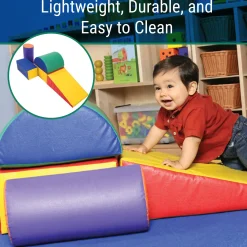 5 Piece Lightweight Vinyl Soft Play Forms | Toddler Cushioned Climbing & Crawling Shapes