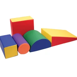 5 Piece Lightweight Vinyl Soft Play Forms | Toddler Cushioned Climbing & Crawling Shapes