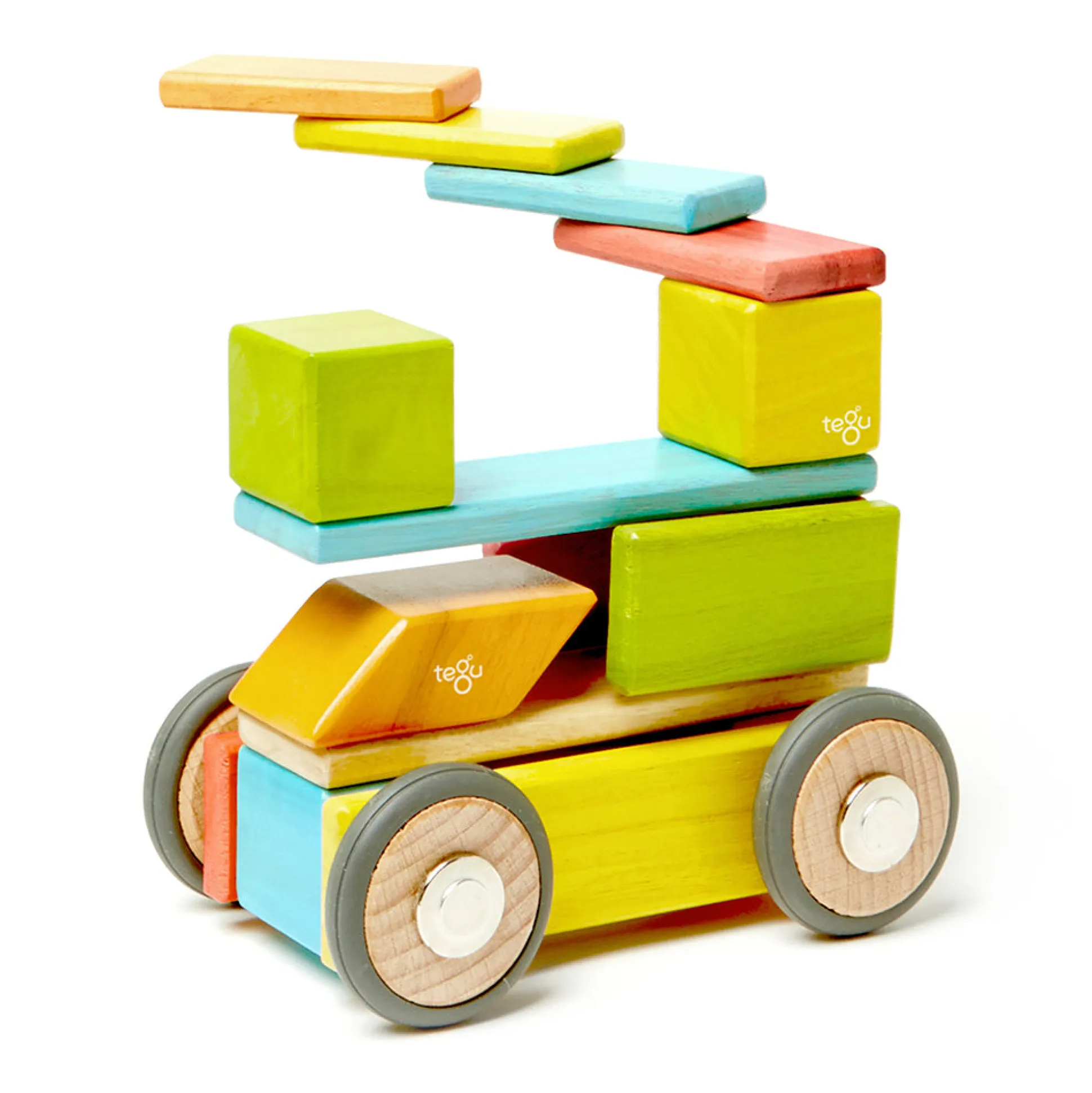46-Piece Magnetic Wooden Building Set | Eco-Friendly Hardwood Blocks