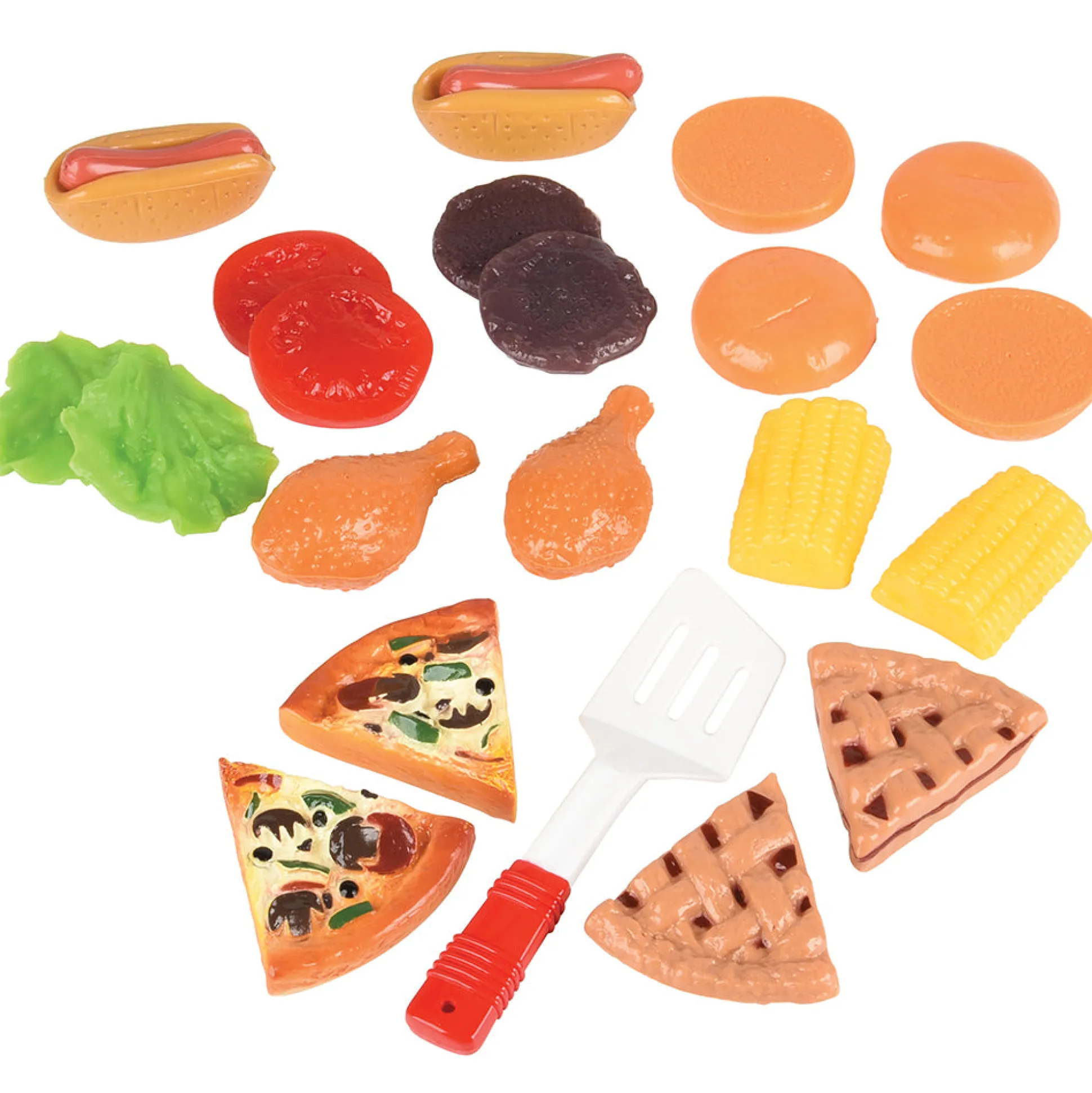23-Piece Pretend Picnic Food Set | Durable Vinyl Play Food