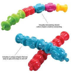 24-Piece Snap Bead Set | Easy Snap & Sort Toy for Toddlers